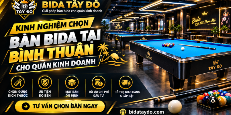 Kinh Nghiệm Chọn Bàn Bida Tại Bình Thuận Cho Quán Kinh Doanh