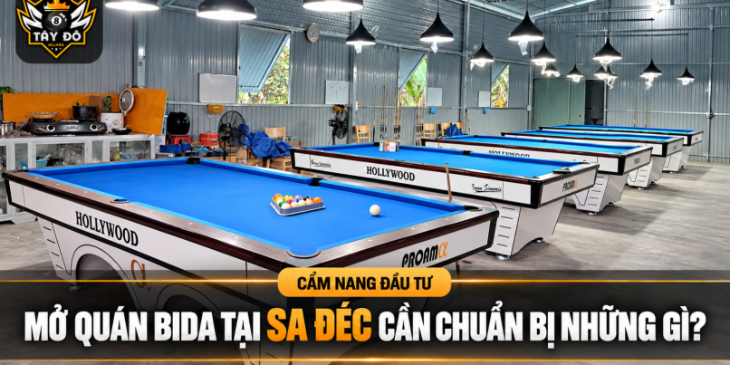 Mở Quán Bida Tại Sa Đéc Cần Chuẩn Bị Những Hạng Mục Nào?