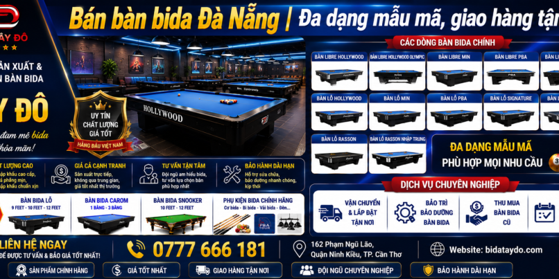 Bán bàn bida Đà Nẵng | Đa dạng mẫu mã, giao hàng tận nơi